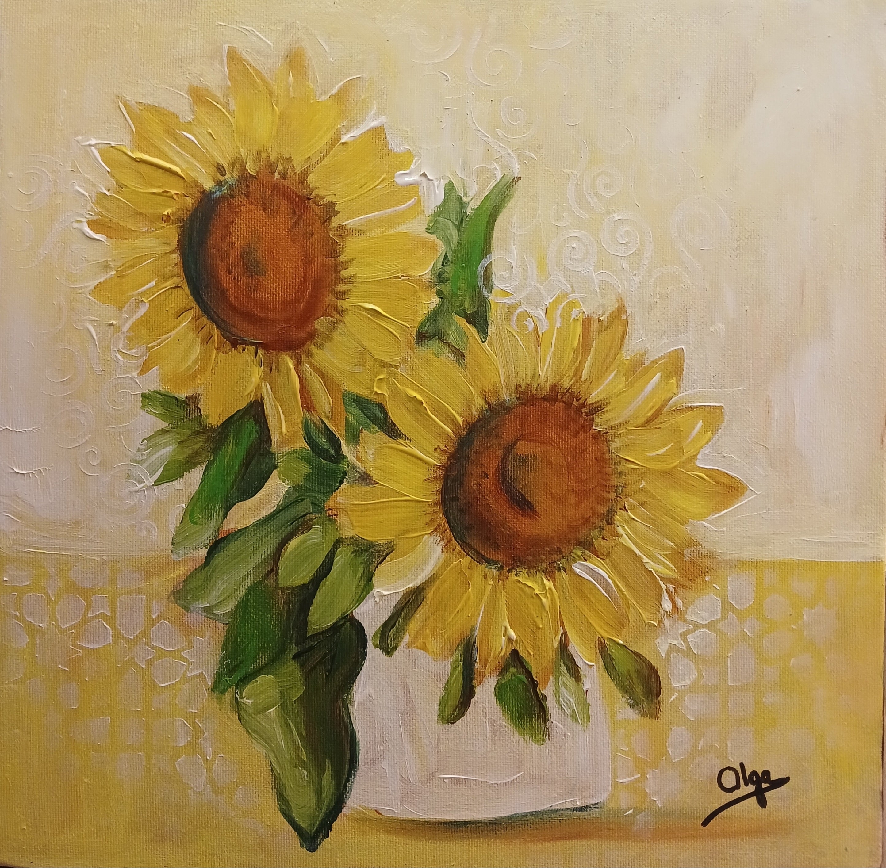 2 sunflowers