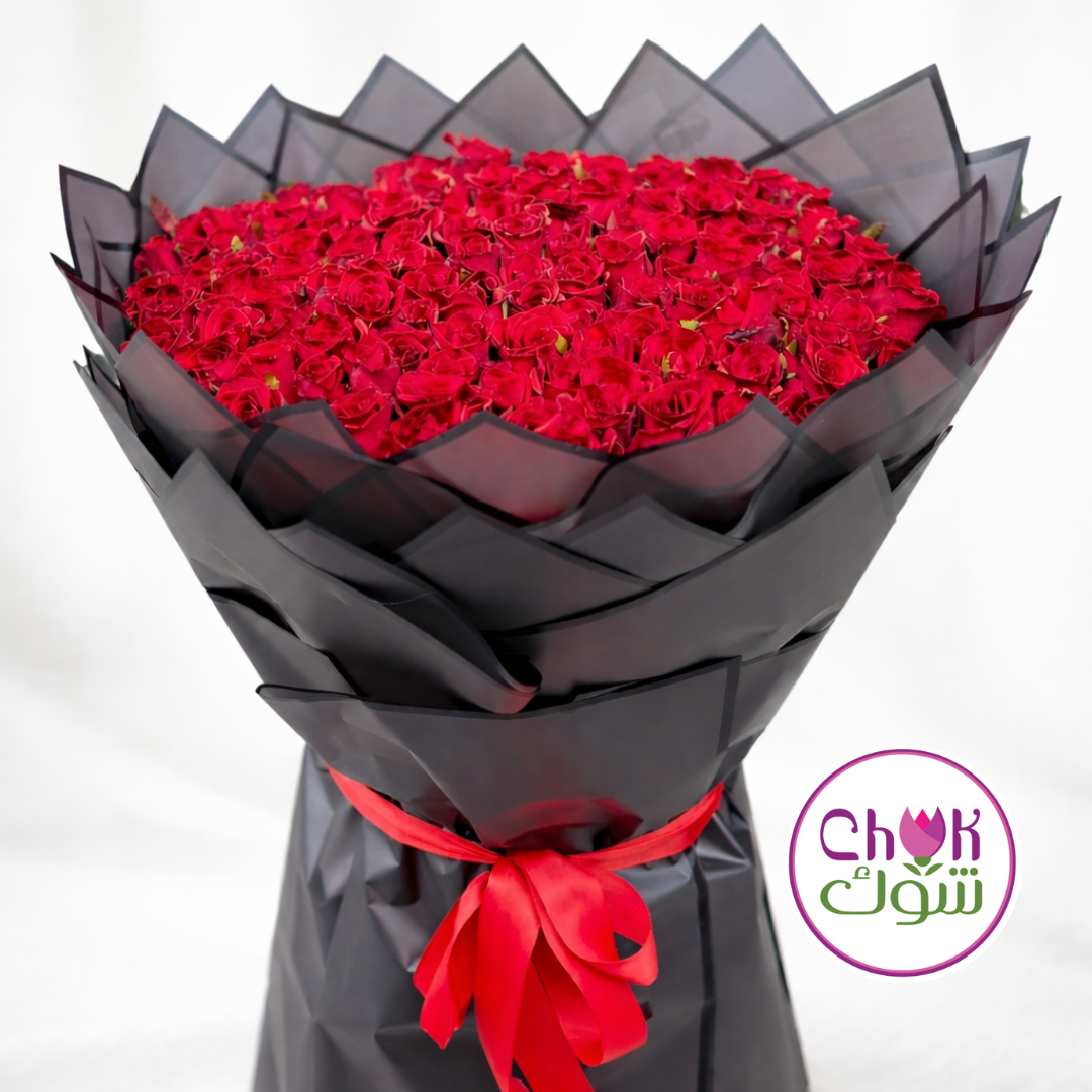 Red Roses Botique 7 Roses 100 Red Roses – Chok Flower Boutique