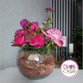 Glass Vase and Roses Combo