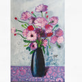 Pink Bouquet on a Purple Table
