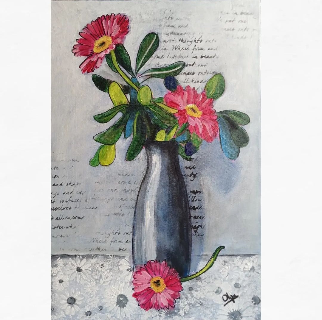 Three Red Gerberas
