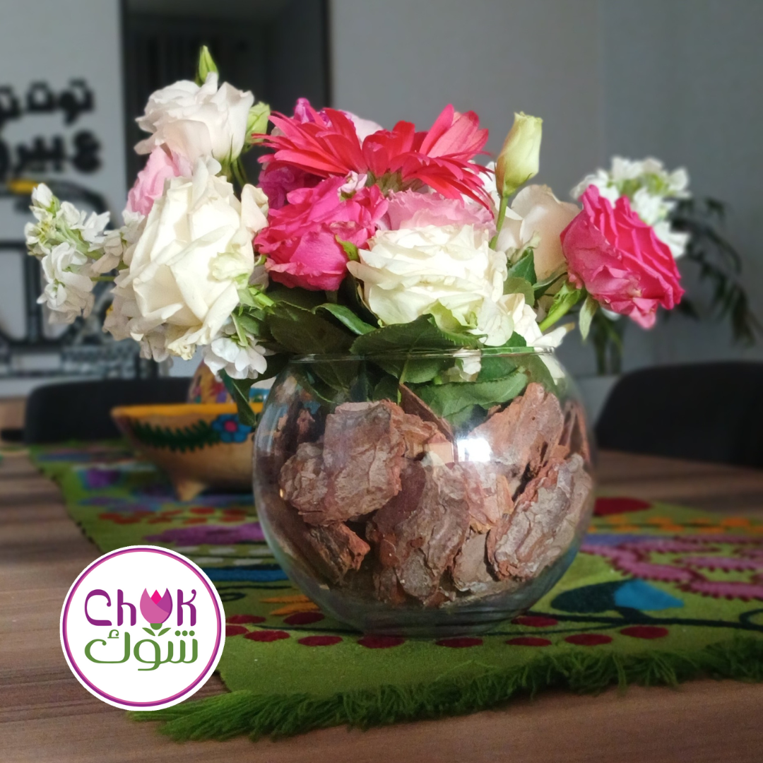 Glass Vase and Roses Combo