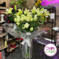 Lilies and Roses Combo in a Vase